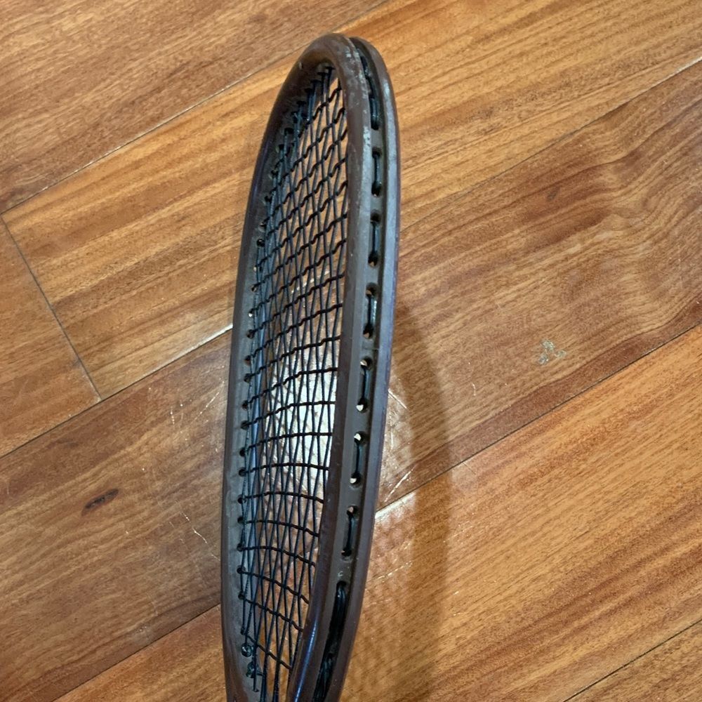 Vintage Brown Racquetball Racket - Picture 7 of 9